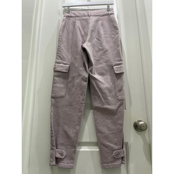 Wilfred Free Aritzia Modern Cargo Pants Purple Slate Barrel Leg High Rise Sz 4 - Picture 5 of 8
